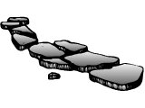 Stepping stones, symbol of following